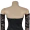 Fashion women's sexy strapless see through lace long skirt two-piece set
