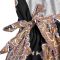 Fashionable women's temperament, casual backless printed wide leg jumpsuit