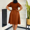 Summer fashion temperament solid color strap short sleeved plus size foreign trade dress