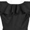 Fashionable women's elegant high waisted ruffled party dress