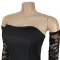 Fashion women's sexy strapless see through lace long skirt two-piece set
