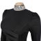 Fashion women's solid color long sleeved rhinestone split dress new style