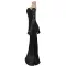 Fashion women's sexy strapless see through lace long skirt two-piece set
