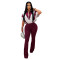Fashion women's casual slim fit sports short sleeved pants two-piece set