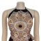 Fashionable women's temperament, casual backless printed wide leg jumpsuit