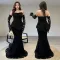 Fashion women's sexy strapless see through lace long skirt two-piece set