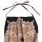 Fashionable women's temperament, casual backless printed wide leg jumpsuit