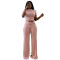 Slimming up, lifting buttocks, sexy knot, wide leg flared pants, long pants set