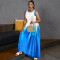 Large women's sleeveless round neck elegant dress