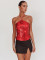 Women's strappy sequin top sexy vest