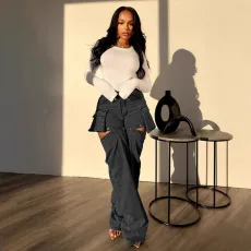 Fashion casual women's jeans two-piece method