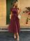 Round neck sleeveless pleated dress for women
