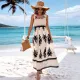 Collar Strap Pulling Dress Vacation Style