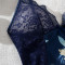 Sexy lingerie lace print women's nightgown thong two-piece set