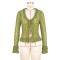 Y2K hollow lace V-neck cardigan long sleeved lace up top