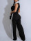 Sleeveless shirt set, summer suit two-piece set, fake two-piece OL