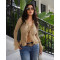 Y2K hollow lace V-neck cardigan long sleeved lace up top
