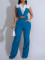 Sleeveless shirt set, summer suit two-piece set, fake two-piece OL