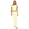 Elastic Bubble Single Shoulder Diagonal Collar Folded Wide Leg Pants Set Two Piece Set