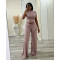 Slimming up, lifting buttocks, sexy knot, wide leg flared pants, long pants set