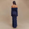 Women's sexy three-dimensional floral long skirt, one shoulder knitted dress
