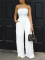 Jumpsuit, high waist, sexy strapless, sleeveless, wide leg, casual vacation party, summer