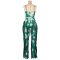 Women's suit printed tassel lace camisole jumpsuit two-piece set for summer