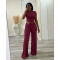Slimming up, lifting buttocks, sexy knot, wide leg flared pants, long pants set