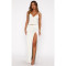 Fashion strap V-neck pleated split skirt set, two-piece set