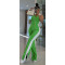 Fashion splicing contrasting color V-neck zipper sleeveless split pants two-piece set