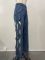 Personalized side hollow S-line denim splicing for women's clothing