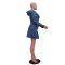 New women's casual washed denim short skirt set