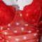 Sexy lingerie set Valentine's Day love print nightgown women's thong two-piece set