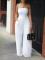 Jumpsuit, high waist, sexy strapless, sleeveless, wide leg, casual vacation party, summer