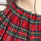 Sexy lingerie set lace bra plaid short skirt thong tie four piece set