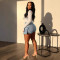 Fashion casual women's jeans two-piece method