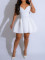 Women's dress sexy fluffy short skirt V-neck party nightclub dress summer