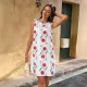 Wind Circle Leader Flower Printed Dress