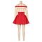 Women's dress sexy fluffy short skirt V-neck party nightclub dress summer
