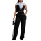 Sleeveless shirt set, summer suit two-piece set, fake two-piece OL