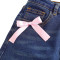 Women's bow jeans, loose straight leg wide leg pants, long pants