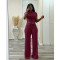 Slimming up, lifting buttocks, sexy knot, wide leg flared pants, long pants set