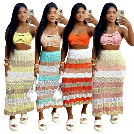 New women's casual bikini section colorful beach skirt