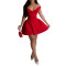 Women's dress sexy fluffy short skirt V-neck party nightclub dress summer