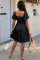 Source of Flower Dresses Square Collar Short Sleeve High