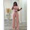 Slimming up, lifting buttocks, sexy knot, wide leg flared pants, long pants set