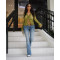 Y2K hollow lace V-neck cardigan long sleeved lace up top