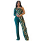 Fashionable women's temperament, tight fitting single shoulder bead wrapped arm jumpsuit