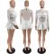 New fashion style elegant slim fit bubble skirt long sleeved mesh dress