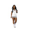 Fashionable quality lapel short sleeved dress with sexy short skirt